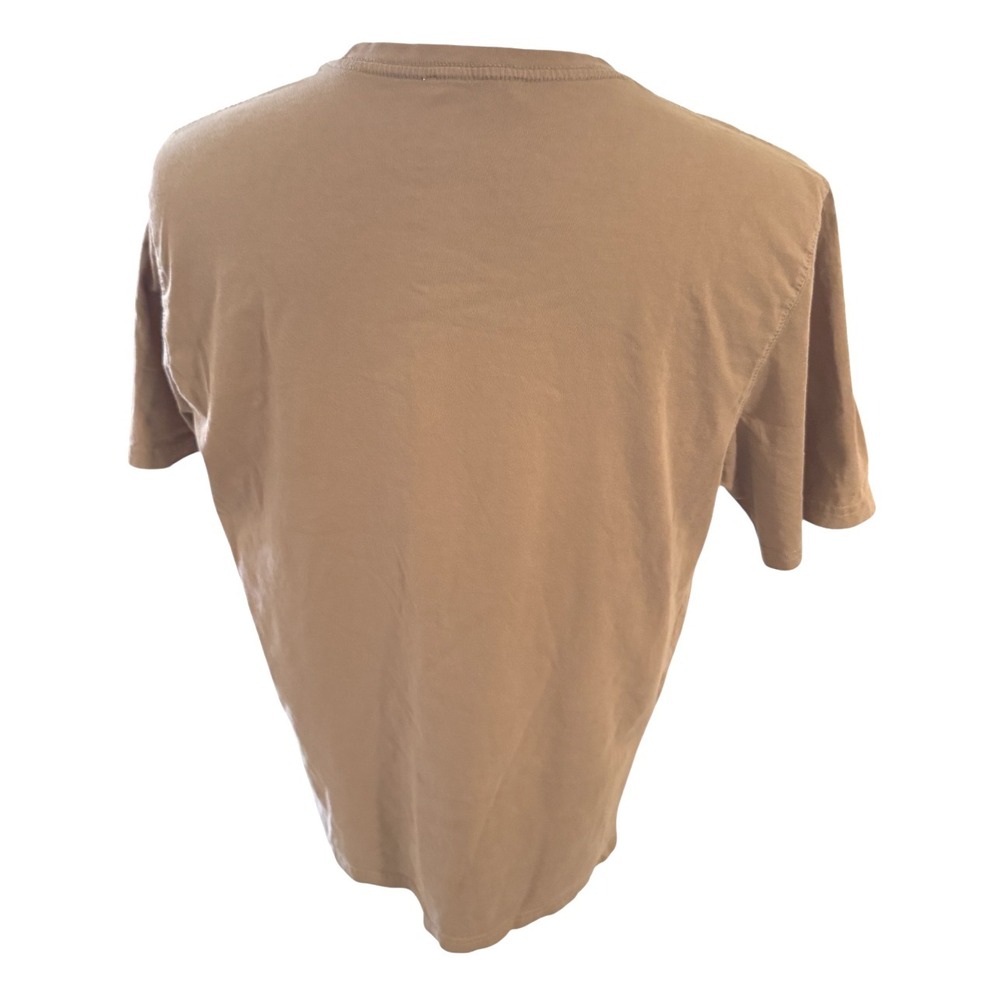 Zara T-Shirt Mens XL Brown Excellent Crew‎ Neck Short Sleeve Casual Basic Top - Picture 4 of 5